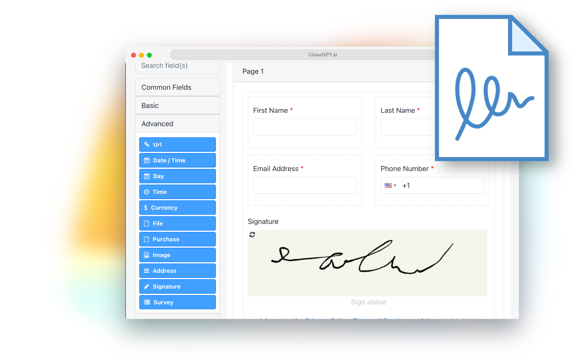 Transformative Adaptive Forms - CloseGPT